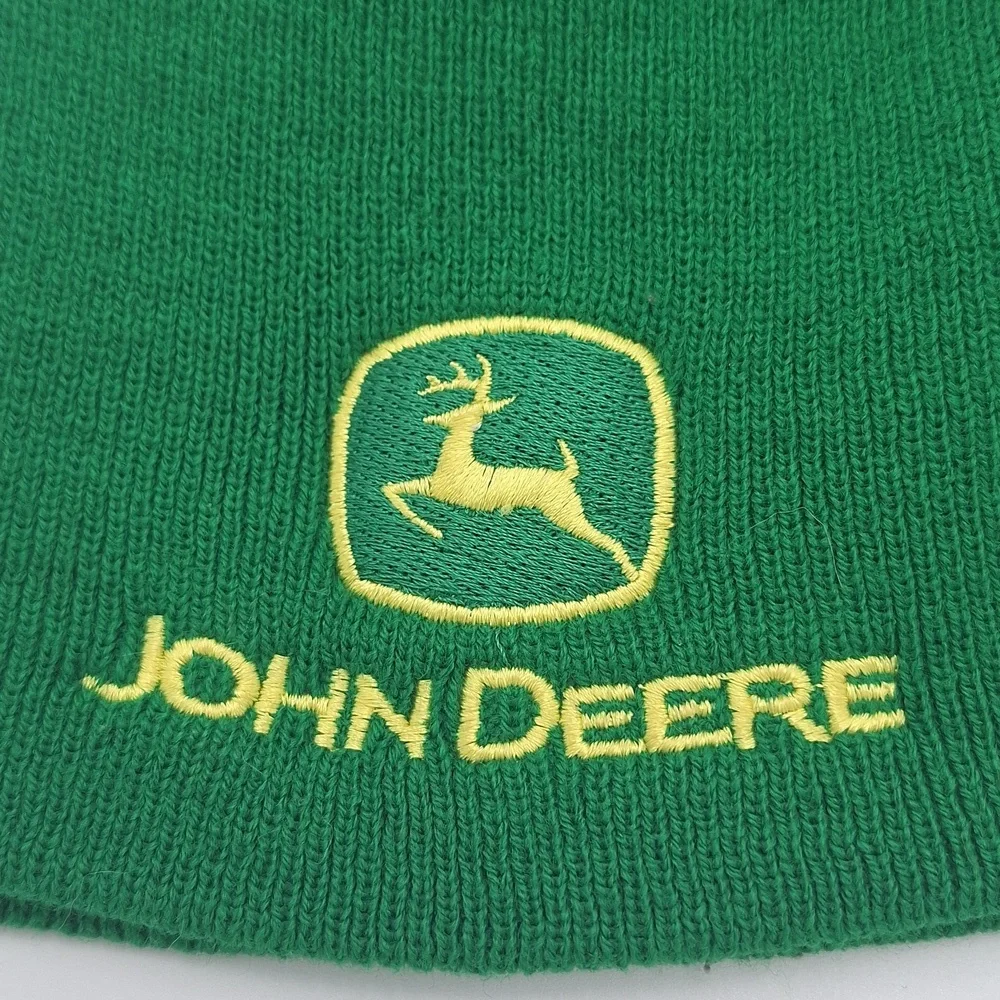John Deere Green Knit Hat with Yellow Logo Kids
